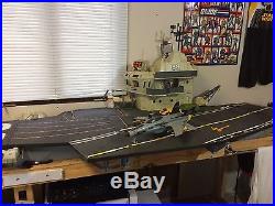 USS Flagg 1985 GI Joe Aircraft Carrier Near Complete with Conquest and figures