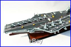 USS Gerald R. Ford CVN 78 Aircraft Carrier Handcrafted Wooden Model Scale 1/350