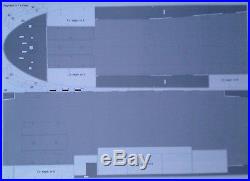 USS Hornet CV-8 Aircraft Carrier Paper Model Scale 1200 + Laser Frames