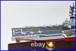 USS Kearsarge CVA-33 Aircraft Carrier Model, Navy, Scale Model, Mahogany, Essex