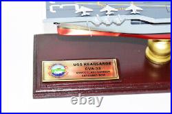 USS Kearsarge CVA-33 Aircraft Carrier Model, Navy, Scale Model, Mahogany, Essex