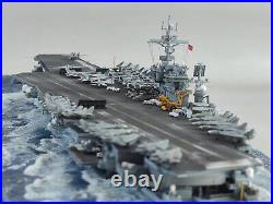 USS Kitty Hawk CV-63 Aircraft Carrier Model Assembled Built Diorama 1/700 Scale