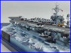 USS Kitty Hawk CV-63 Aircraft Carrier Model Assembled Built Diorama 1/700 Scale