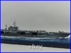 USS Kitty Hawk CV-63 Aircraft Carrier Model Assembled Built Diorama 1/700 Scale