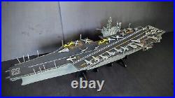 USS Kitty Hawk Plastic Model Built and Painted Academy 1/800th Scale Diorama