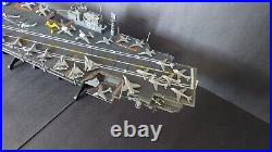 USS Kitty Hawk Plastic Model Built and Painted Academy 1/800th Scale Diorama