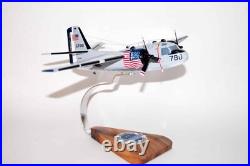 USS LEXINGTON Blue Ghost 1977 C-1 Trader Model, 1/46th Scale, COD, Mahogany