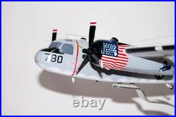 USS LEXINGTON Blue Ghost 1977 C-1 Trader Model, 1/46th Scale, COD, Mahogany