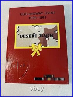 USS MIDWAY CV-411990-1991 DESERT MAGIC AIRCRAFT CARRIER CRUISE BOOK Desert Storm