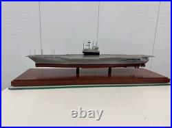 USS Midway CV-41 Aircraft Carrier Model 1997 Plank Owner Museum Display Case