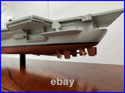 USS Midway CV-41 Aircraft Carrier Model 1997 Plank Owner Museum Display Case