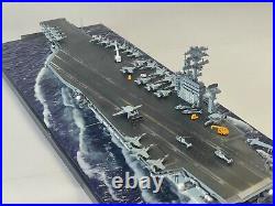 USS Nimitz-class Aircraft Carrier Model Assembled Built Diorama 1/700 Scale