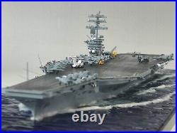 USS Nimitz-class Aircraft Carrier Model Assembled Built Diorama 1/700 Scale