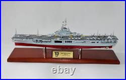USS Princeton CVA-37 Aircraft Carrier Model, Navy, Scale Model, Mahogany, 24