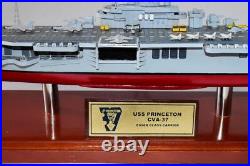USS Princeton CVA-37 Aircraft Carrier Model, Navy, Scale Model, Mahogany, 24