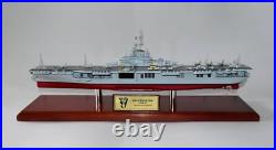 USS Princeton CVA-37 Aircraft Carrier Model, Navy, Scale Model, Mahogany, 24