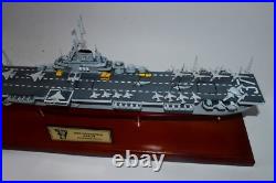 USS Princeton CVA-37 Aircraft Carrier Model, Navy, Scale Model, Mahogany, 24