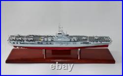 USS Princeton CVA-37 Aircraft Carrier Model, Navy, Scale Model, Mahogany, 24