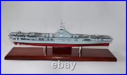 USS Princeton CVA-37 Aircraft Carrier Model, Navy, Scale Model, Mahogany, 24