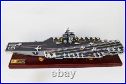 USS Saratoga CV-60 Aircraft Carrier Model, Scale Model, Mahogany, Forrestal Class