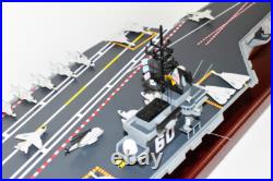USS Saratoga CV-60 Aircraft Carrier Model, Scale Model, Mahogany, Forrestal Class