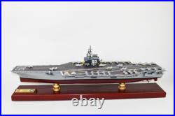 USS Saratoga CV-60 Aircraft Carrier Model, Scale Model, Mahogany, Forrestal Class