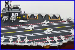USS Saratoga CV-60 Aircraft Carrier Model, Scale Model, Mahogany, Forrestal Class