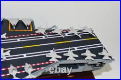 USS Saratoga CV-60 Aircraft Carrier Model, Scale Model, Mahogany, Forrestal Class