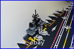 USS Saratoga CV-60 Aircraft Carrier Model, Scale Model, Mahogany, Forrestal Class