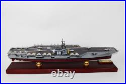 USS Saratoga CV-60 Aircraft Carrier Model, Scale Model, Mahogany, Forrestal Class