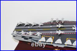 USS Saratoga CV-60 Aircraft Carrier Model, Scale Model, Mahogany, Forrestal Class