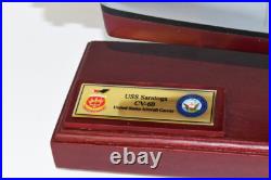 USS Saratoga CV-60 Aircraft Carrier Model, Scale Model, Mahogany, Forrestal Class