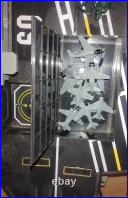 USS Saratoga G. I. JOE Aircraft Carrier with 9 Planes Rolls. Helis & Sounds WORKS