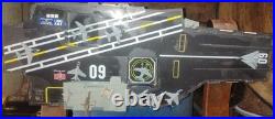 USS Saratoga G. I. JOE Aircraft Carrier with 9 Planes Rolls. Helis & Sounds WORKS