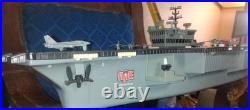 USS Saratoga G. I. JOE Aircraft Carrier with 9 Planes Rolls. Helis & Sounds WORKS