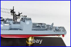 USS Ticonderoga (CG-47) Model, Navy, Scale Model, Mahogany, Ticonderoga Class