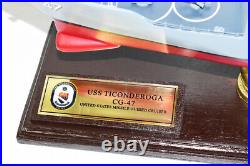 USS Ticonderoga (CG-47) Model, Navy, Scale Model, Mahogany, Ticonderoga Class