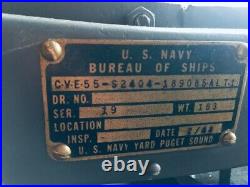 Ultra Rare WWII USN Navy Aircraft Carrier Summary Air Plot CVE-55 USS Casablanca