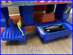 Used Fisher Price Rescue Heroes Aquatic Aircraft Carrier Command Center-Untested