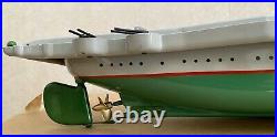 VENTURA VS 23 Aircraft Carrier Tin & FiberGlass Toy Battery Op. Italy 1960s