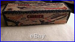 VINTAGE 1940s WYANDOTTE AIRCRAFT CARRIER WITH FIGHTER PLANES AND BOX