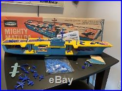 VINTAGE 60'S REMCO MIGHTY MATILDA MOTORIZED AIRCRAFT CARRIER With ORIG. BOX Works