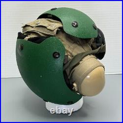 VTG US Navy Aircraft Carrier Flight Deck Crewmans Helmet USN Green HGU-25 NAMED