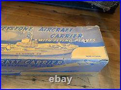 Vintage 1930s -40s Keystone C-12 US Aircraft Carrier Wood Boat Ship Airplanes