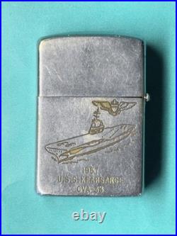 Vintage 1957 Zippo Lighter USS Kearsarge CVA-33 Navy Aircraft Carrier Military