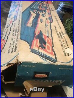Vintage 1960's Remco Mighty Matilda Aircraft Carrier With Box & Accessories