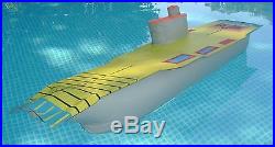 Vintage 1960s GI/G. I. Joe inflatable 39 AIRCRAFT CARRIER pool toy boat JTC