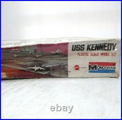 Vintage 1973 Monogram USS John F. Kennedy Aircraft Carrier Model Kit 6854 SEALED