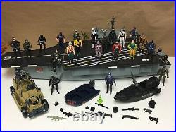 Vintage 1980s To 2000s GI Joe Mixed Lot Aircraft Carrier Figures Vehicles