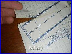 Vintage 1985 GI Joe USS Flagg Aircraft Carrier Original Blueprints Instructions